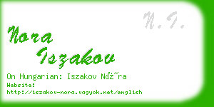 nora iszakov business card